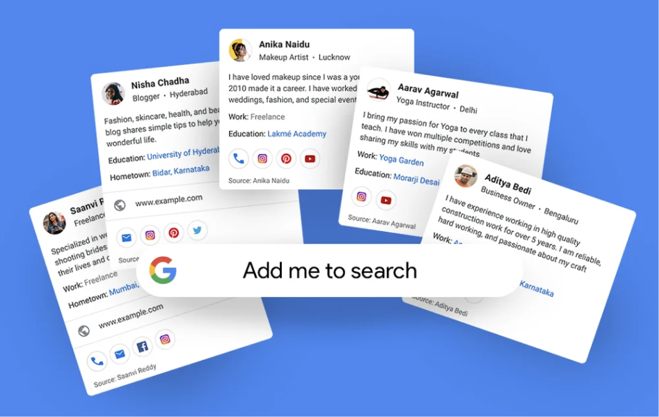 Add Me to Search’ Google Feature